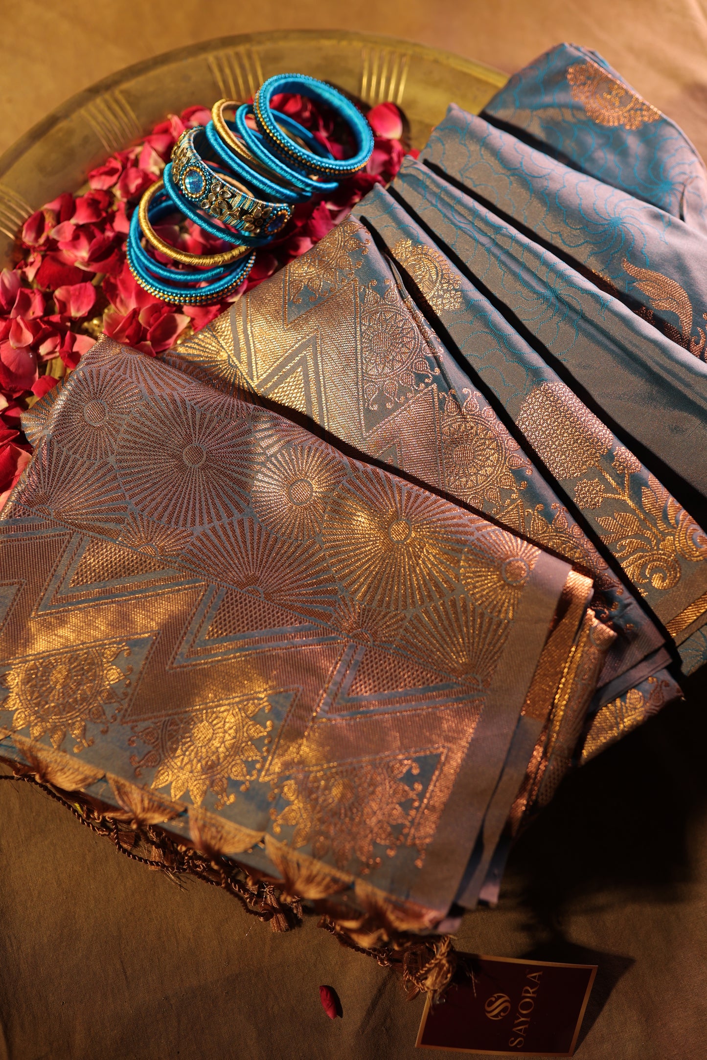 The Blue Kanchipuram Silk Saree