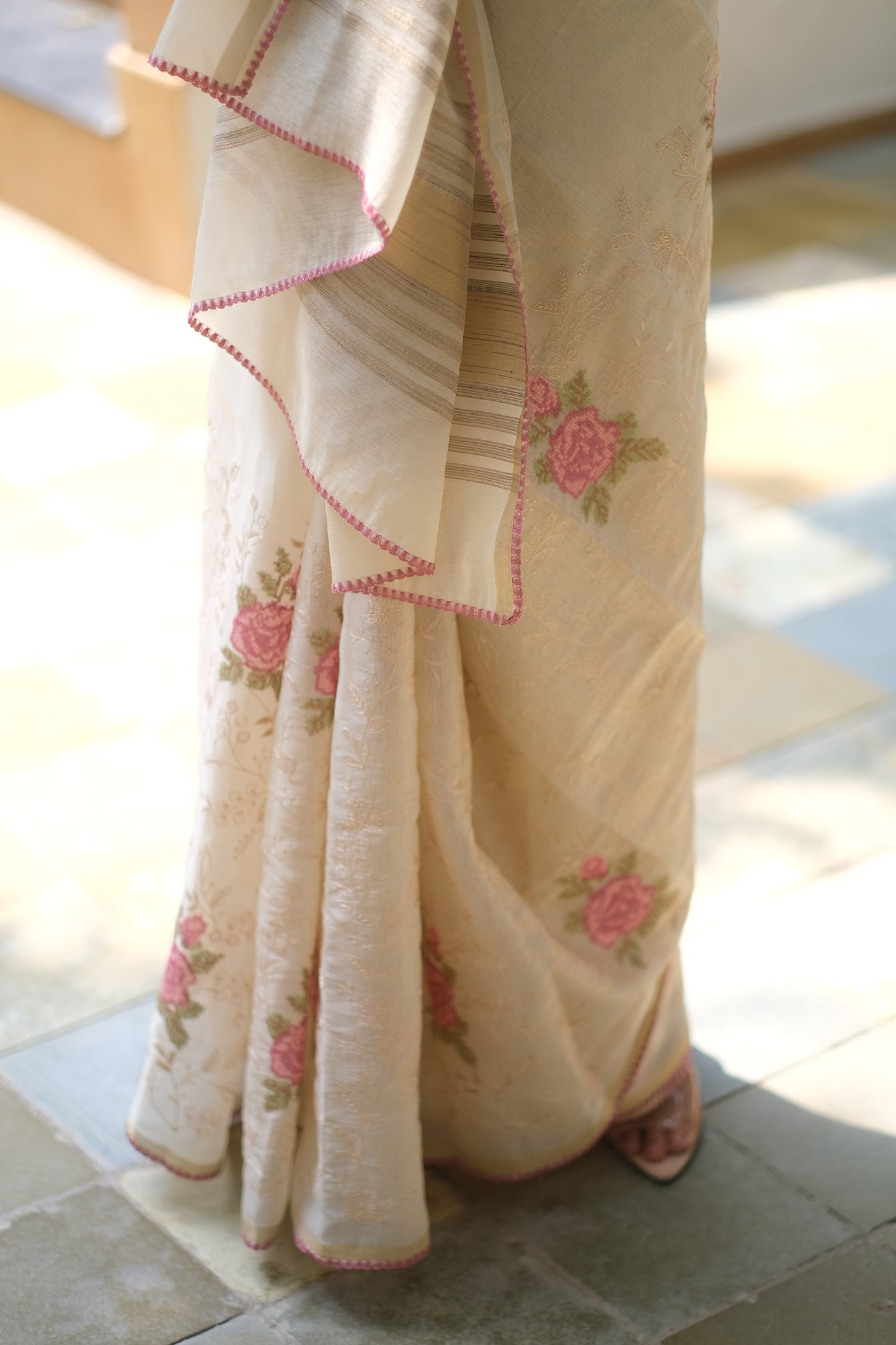 Tussar silk handloom saree