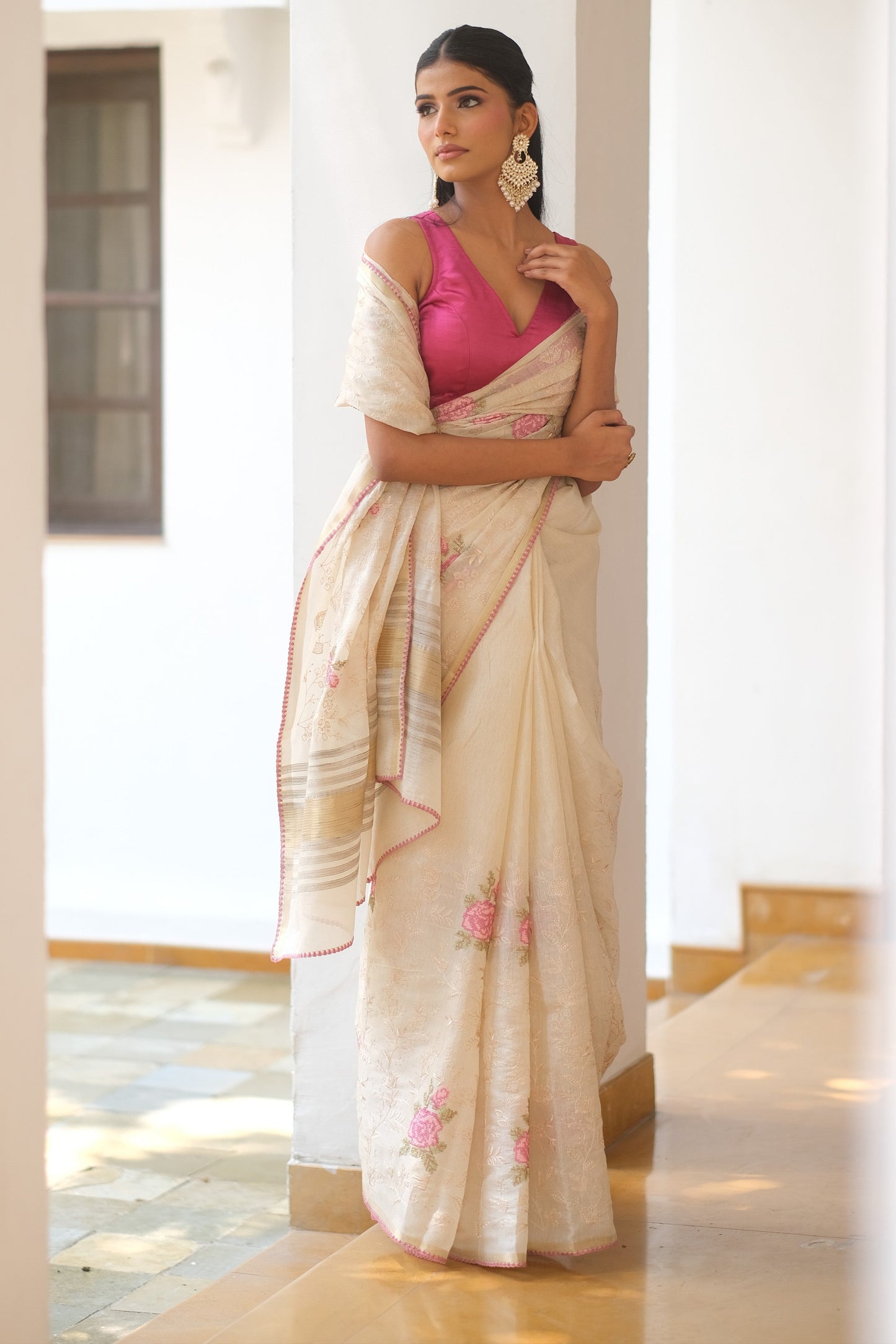 Tussar silk handloom saree