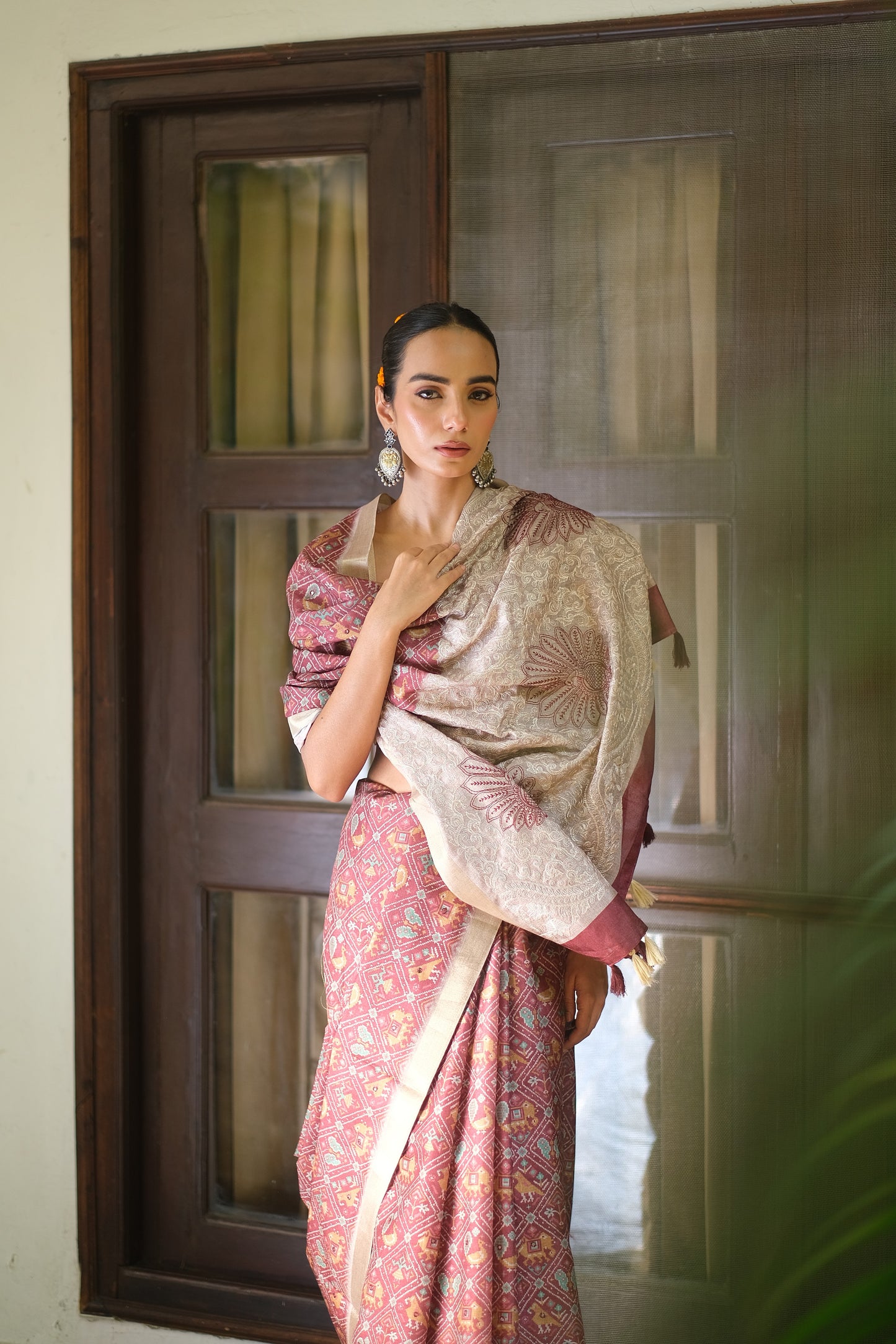 Tussar patola saree