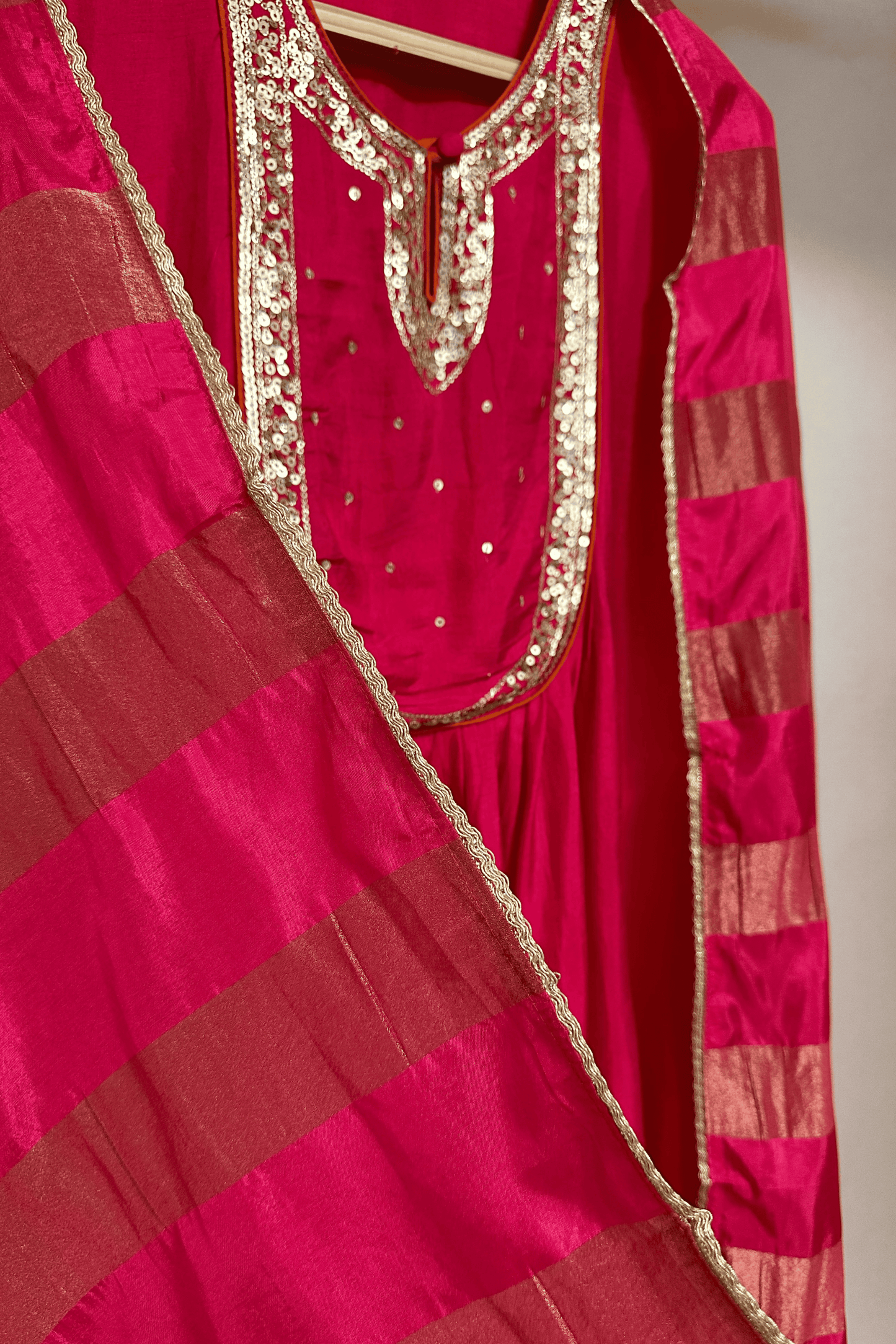 Pink Silk Suit