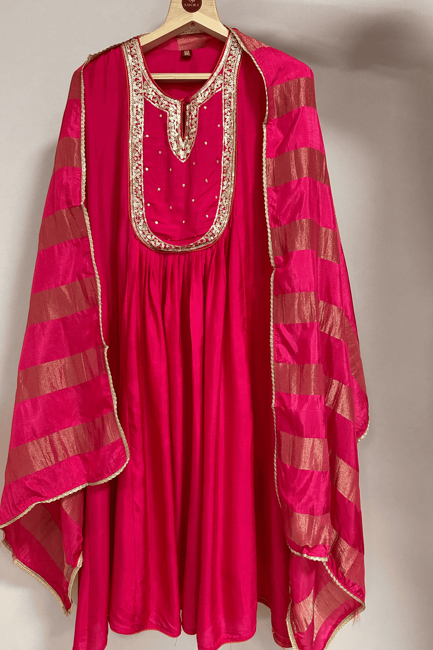 Pink Silk Suit