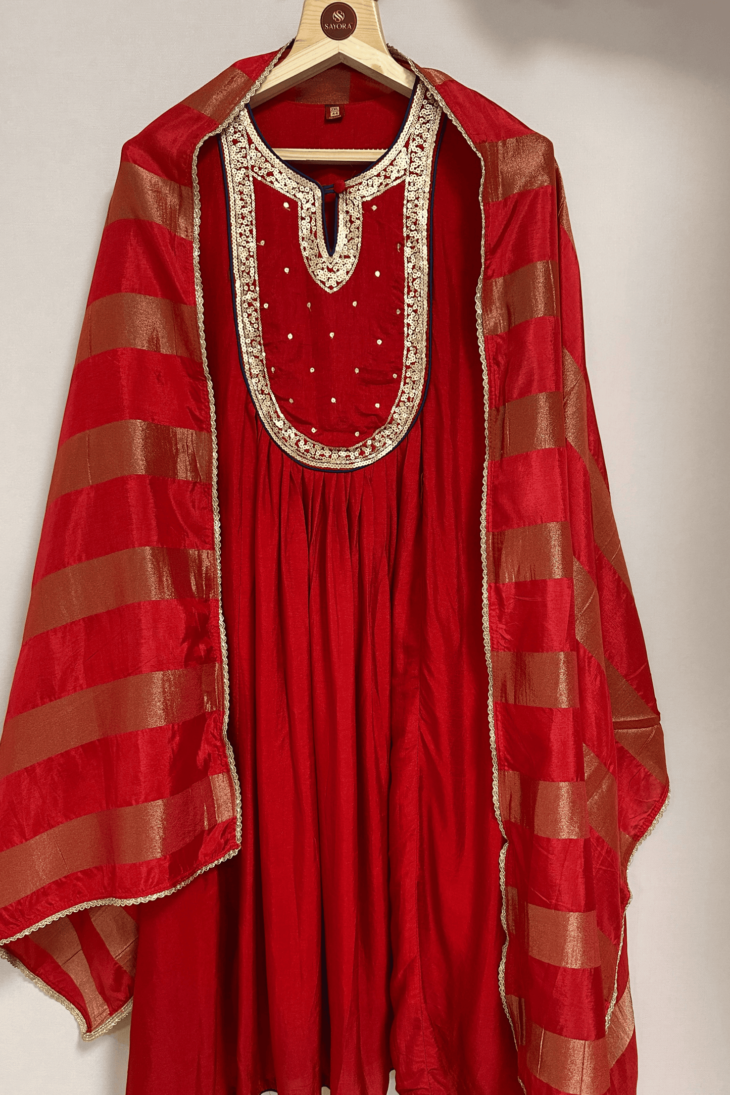 Red Silk Suit