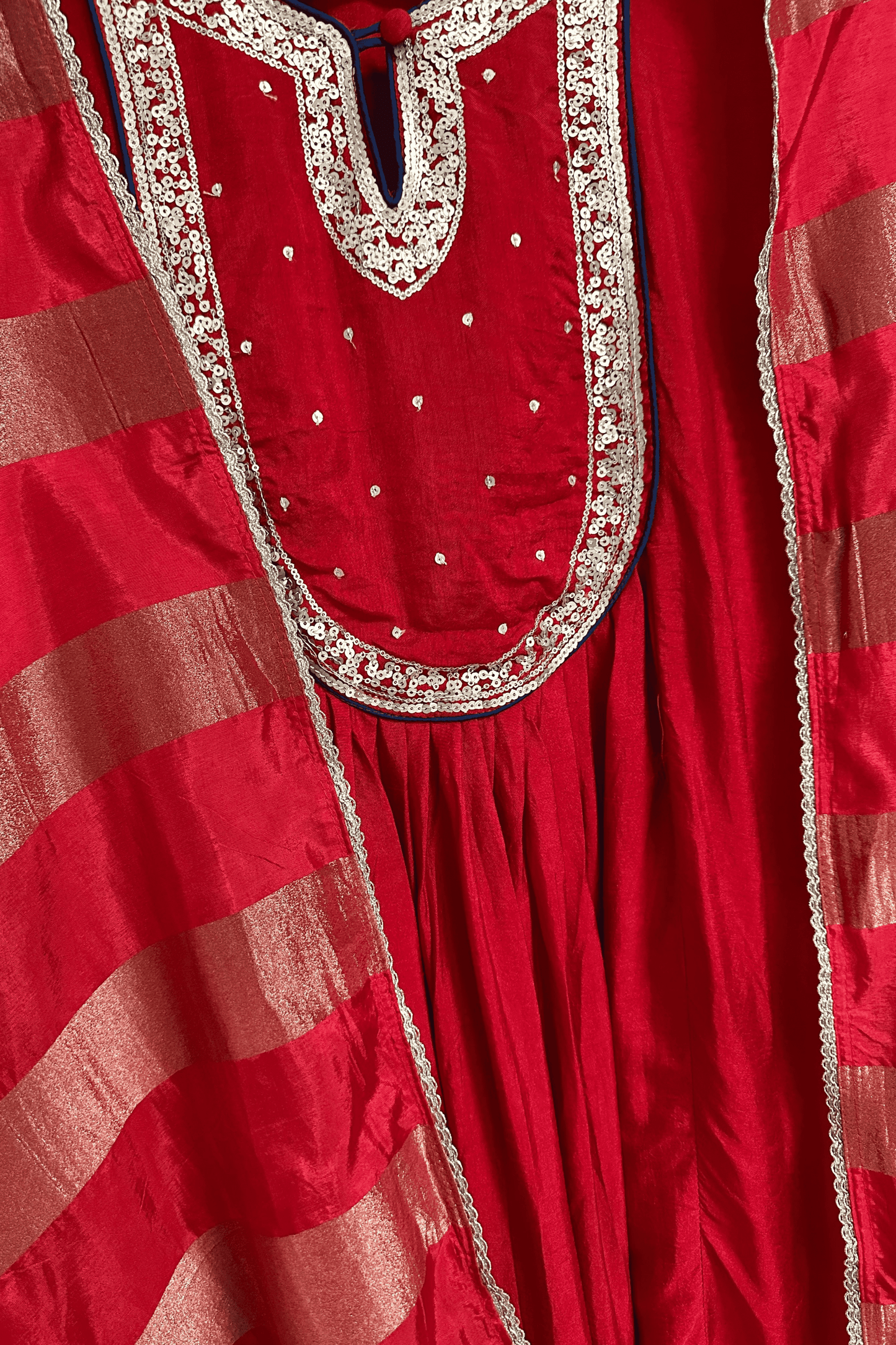 Red Silk Suit
