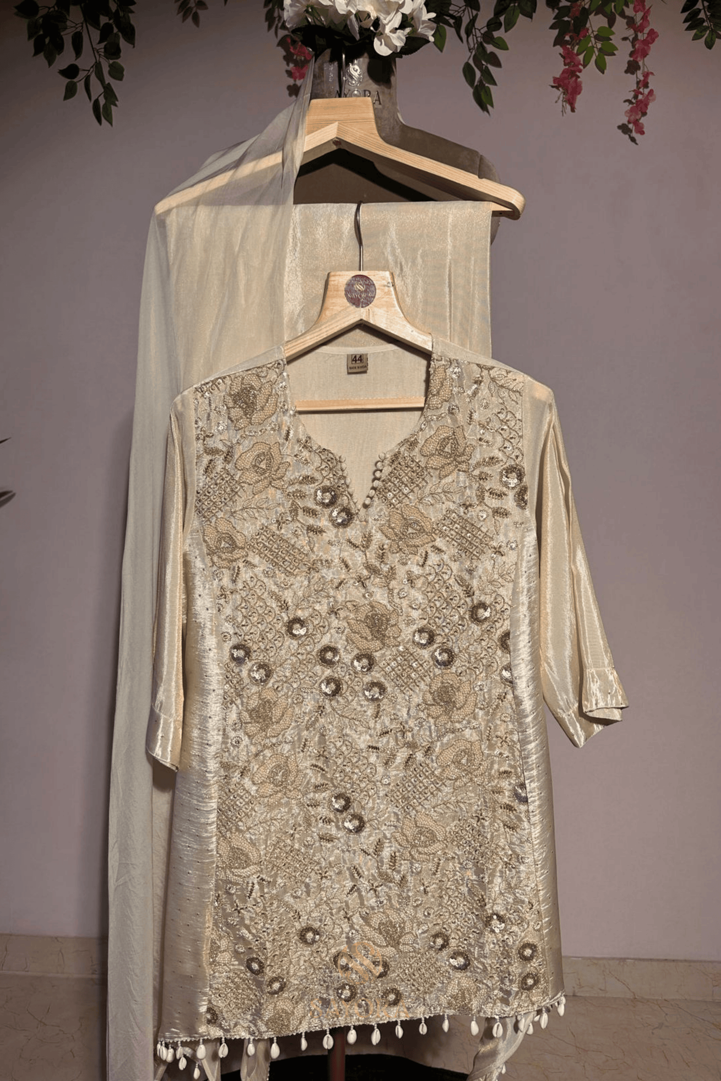 Beige Designer Co-ord Set