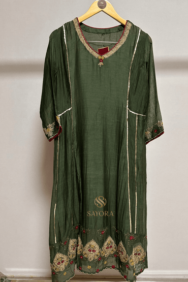 Heena Hues Handwork Special Mulchanderi A-Line Suit Set