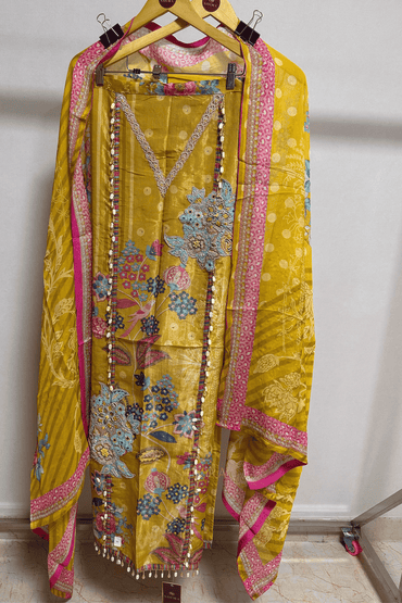 Floral Charm Unstitched Suit Set
