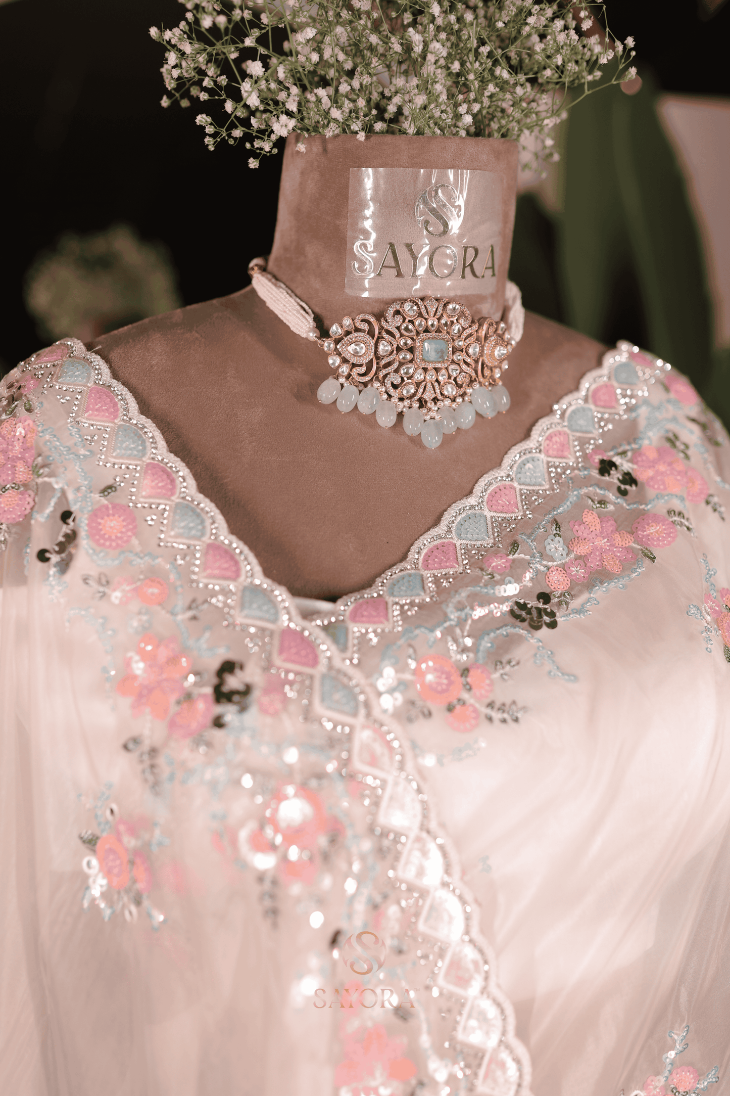 Pearl Mist Organza Saree