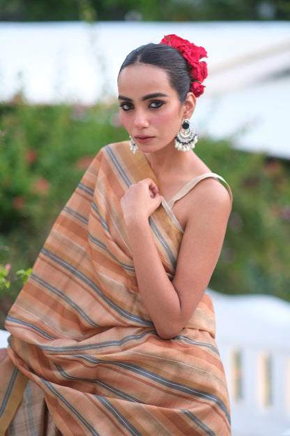 Tussar Kalamkari saree
