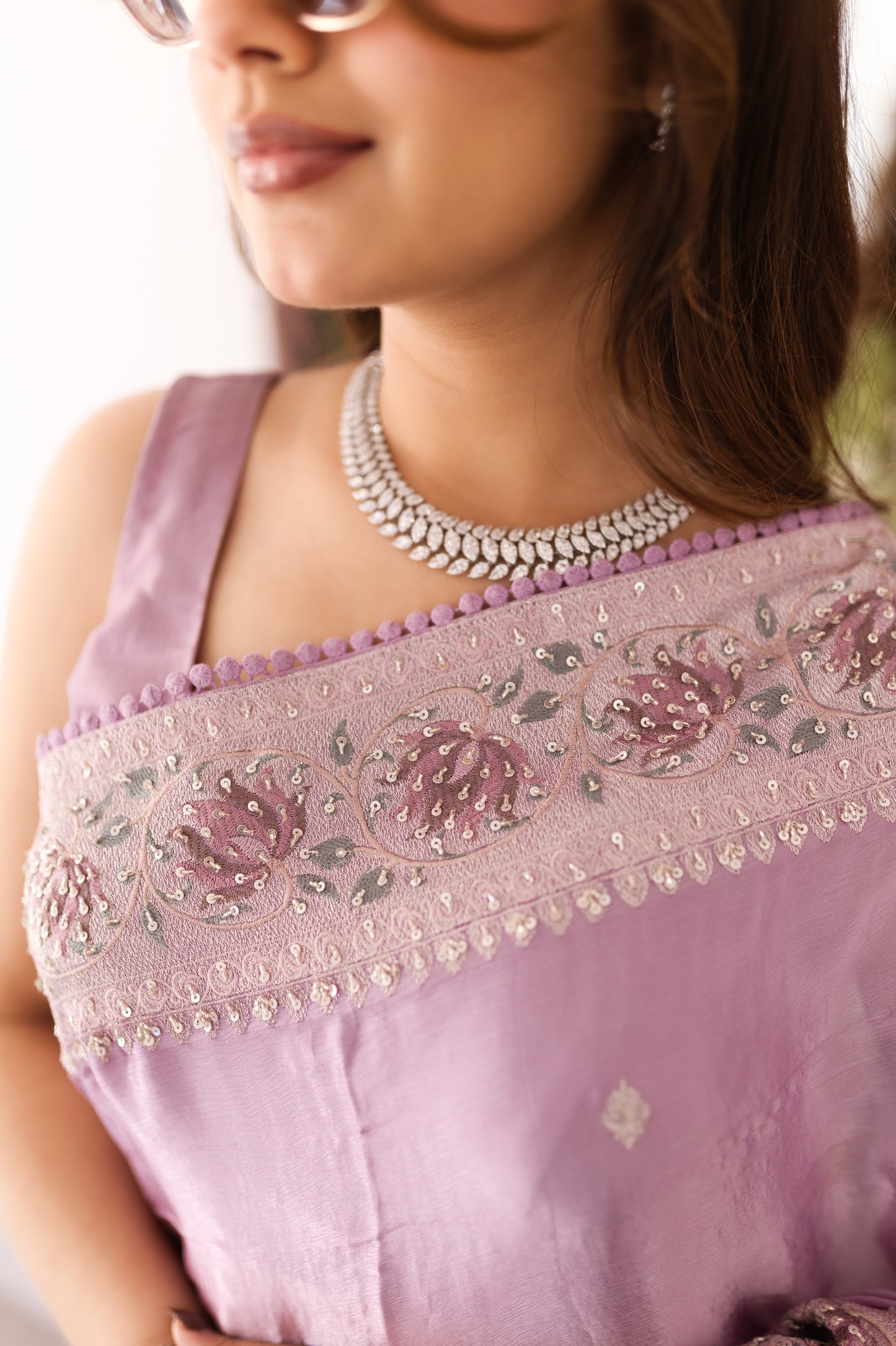 Lavender love saree