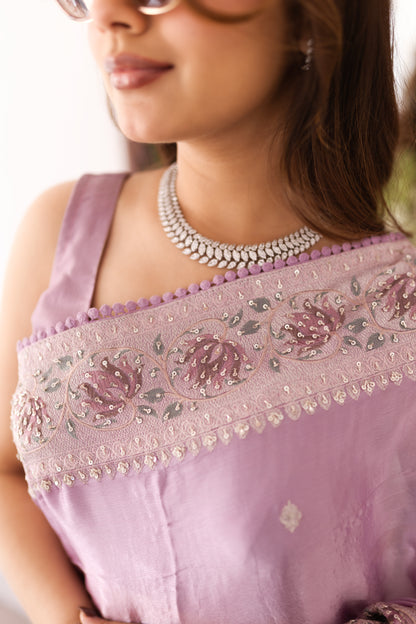 Lavender love saree