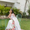 Crushed organza floral saree