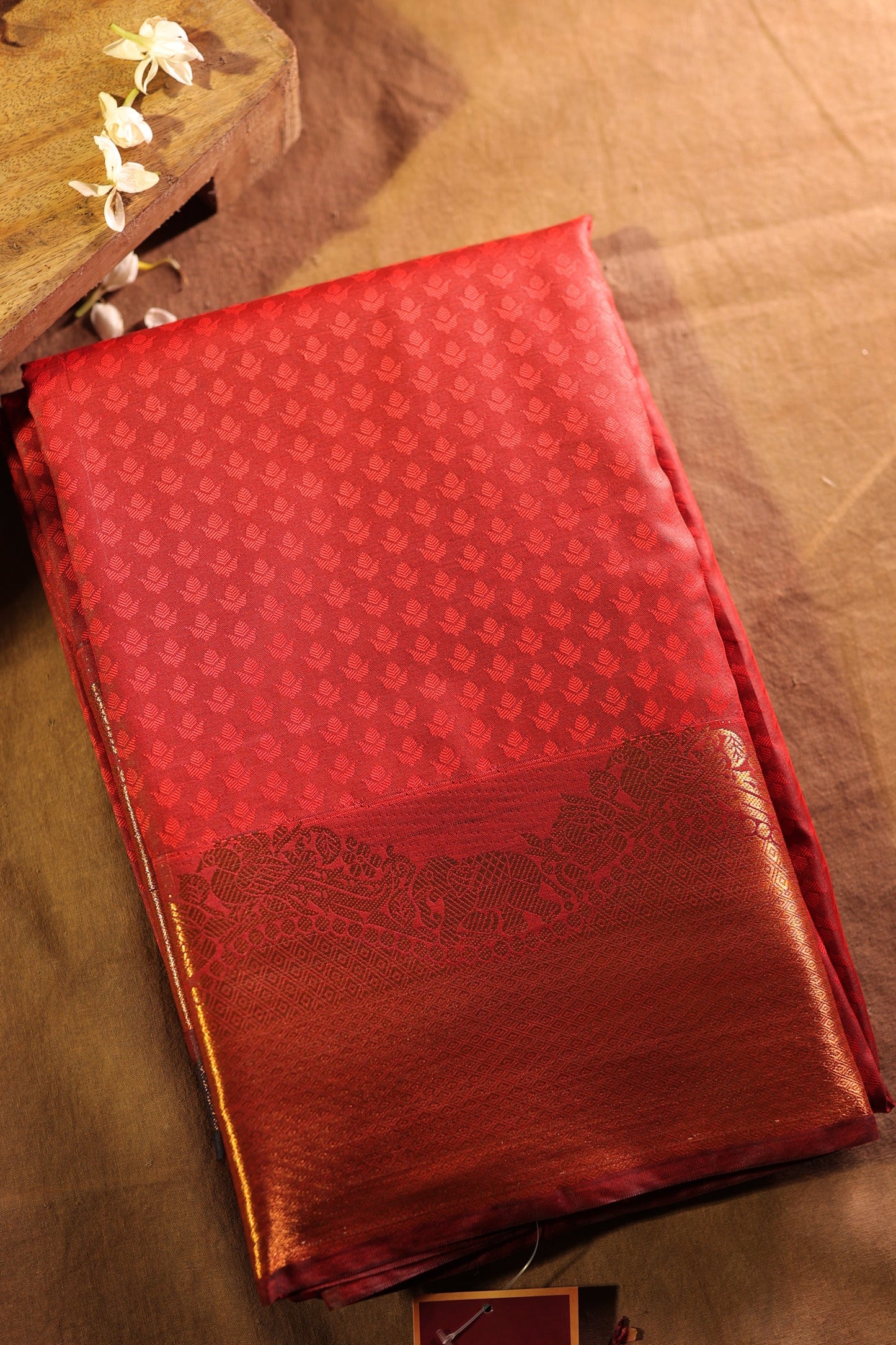 Maroon Kanchipuram Silk Saree