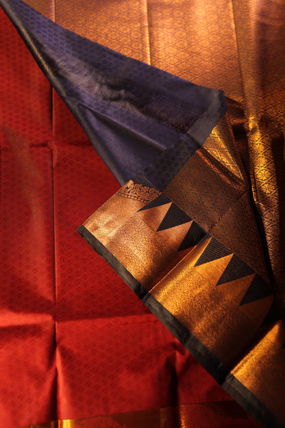 Maroon Kanchipuram Silk Saree