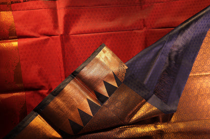 Maroon Kanchipuram Silk Saree