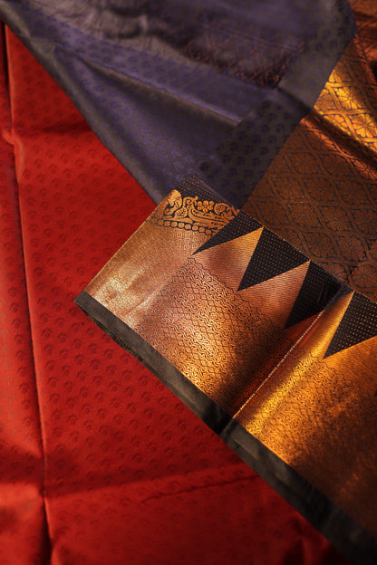 Maroon Kanchipuram Silk Saree