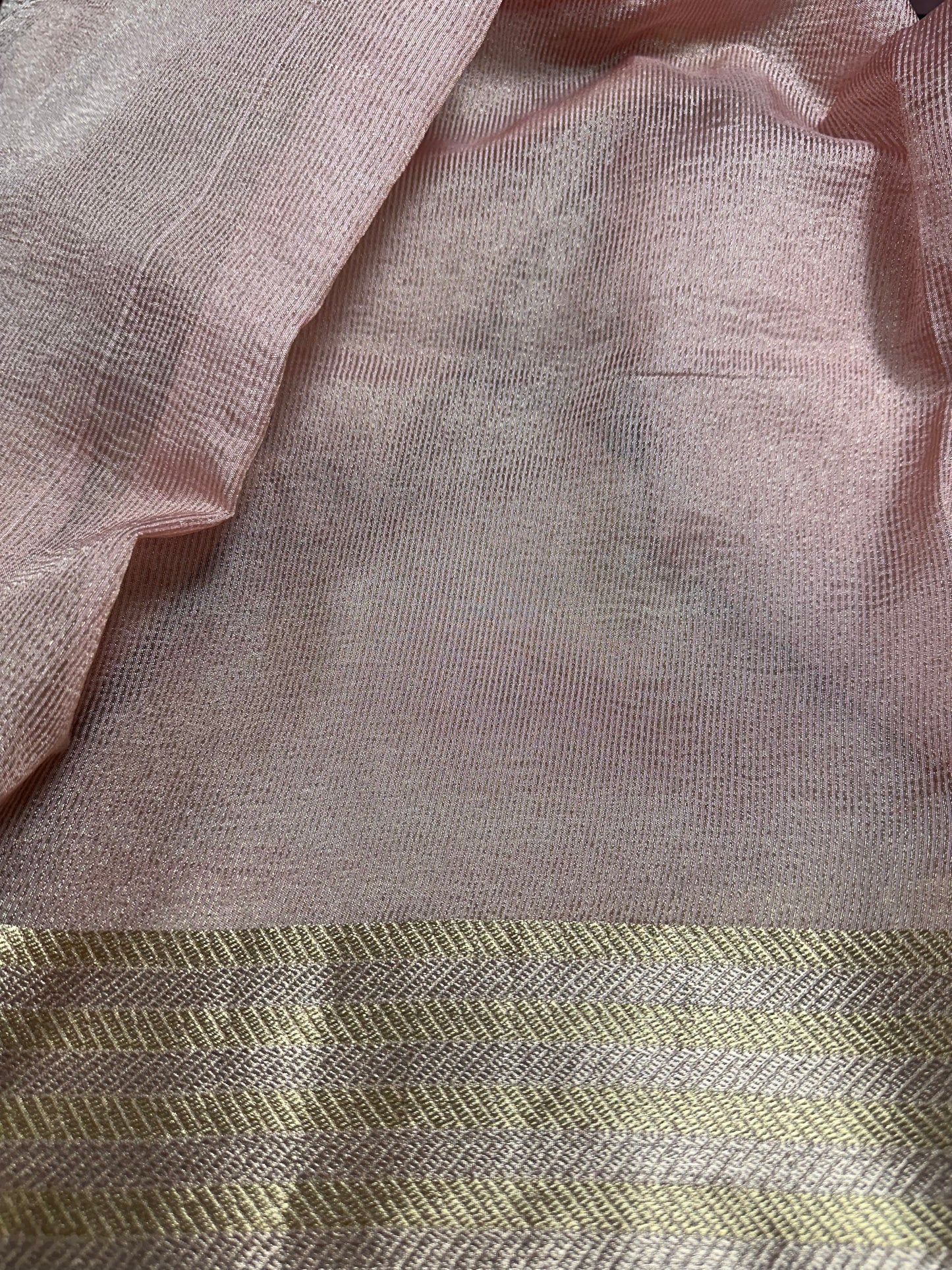 Crushed organza saree