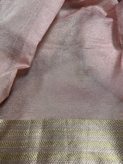 Crushed organza saree