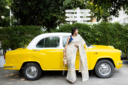 Beige Parsi Gara saree