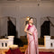 Tussar French Knot Pink Border Saree
