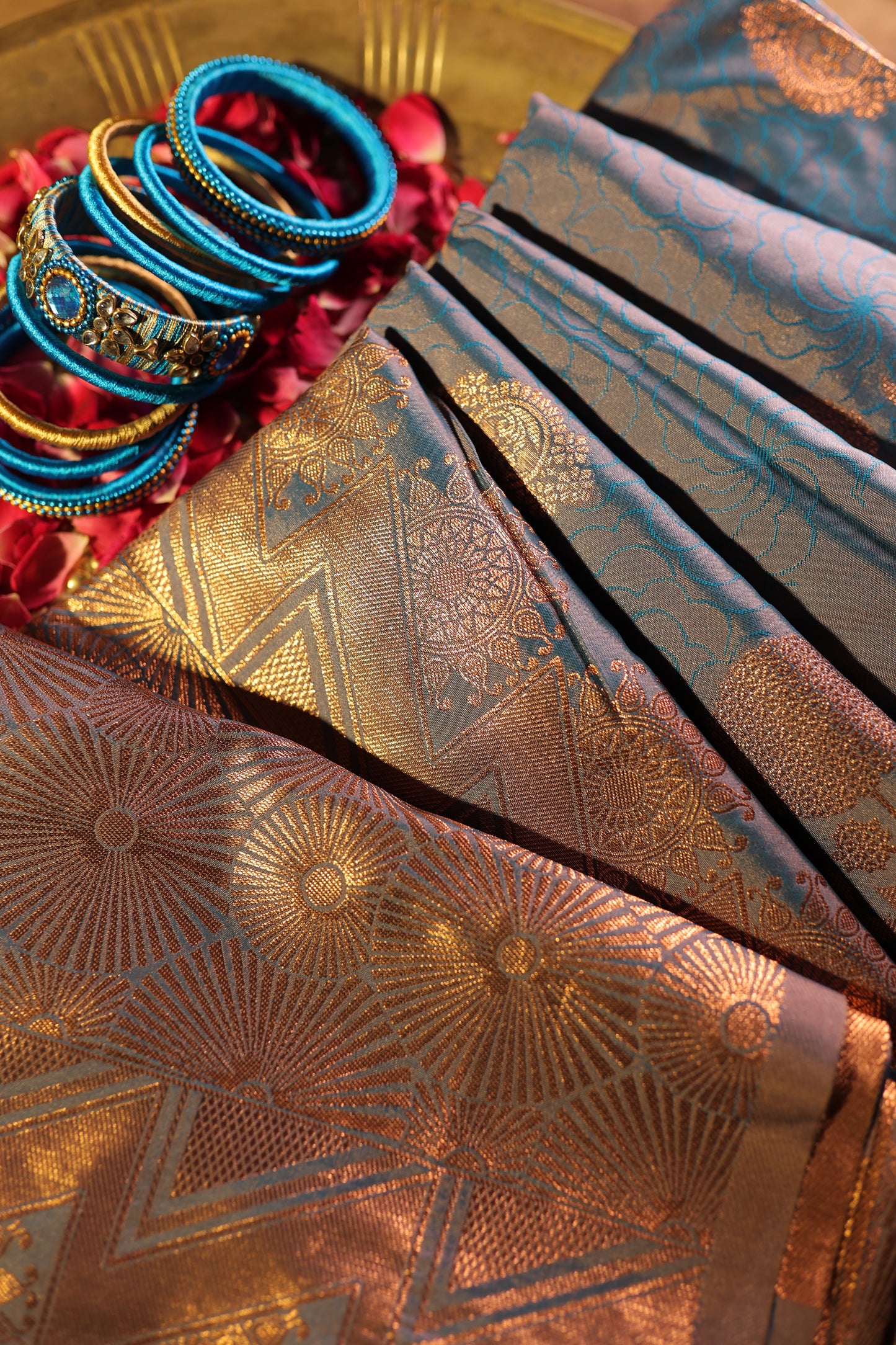 The Blue Kanchipuram Silk Saree
