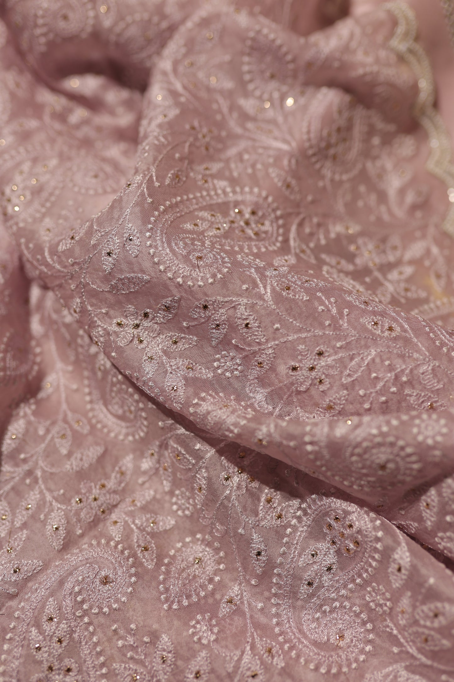 Hand Embroidered Organza Suit