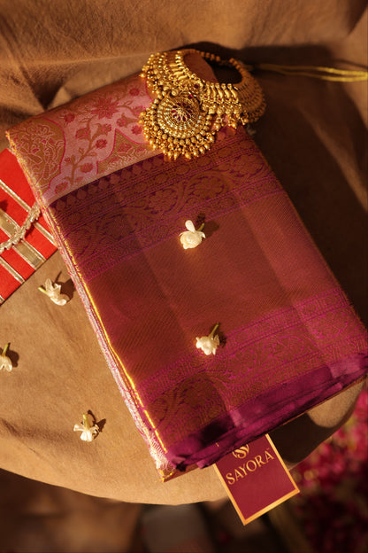 Pink Kanchipuram Silk Saree