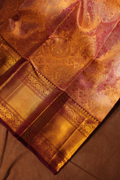 Pink Kanchipuram Silk Saree