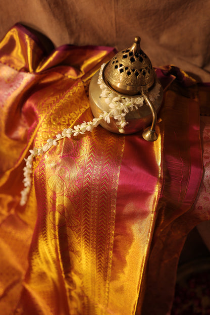Pink Kanchipuram Silk Saree