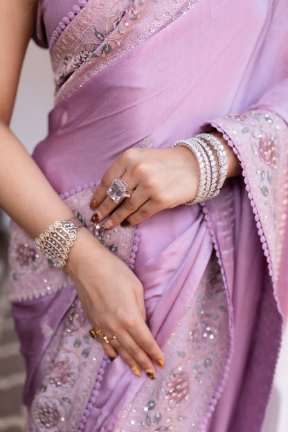 Lavender love saree
