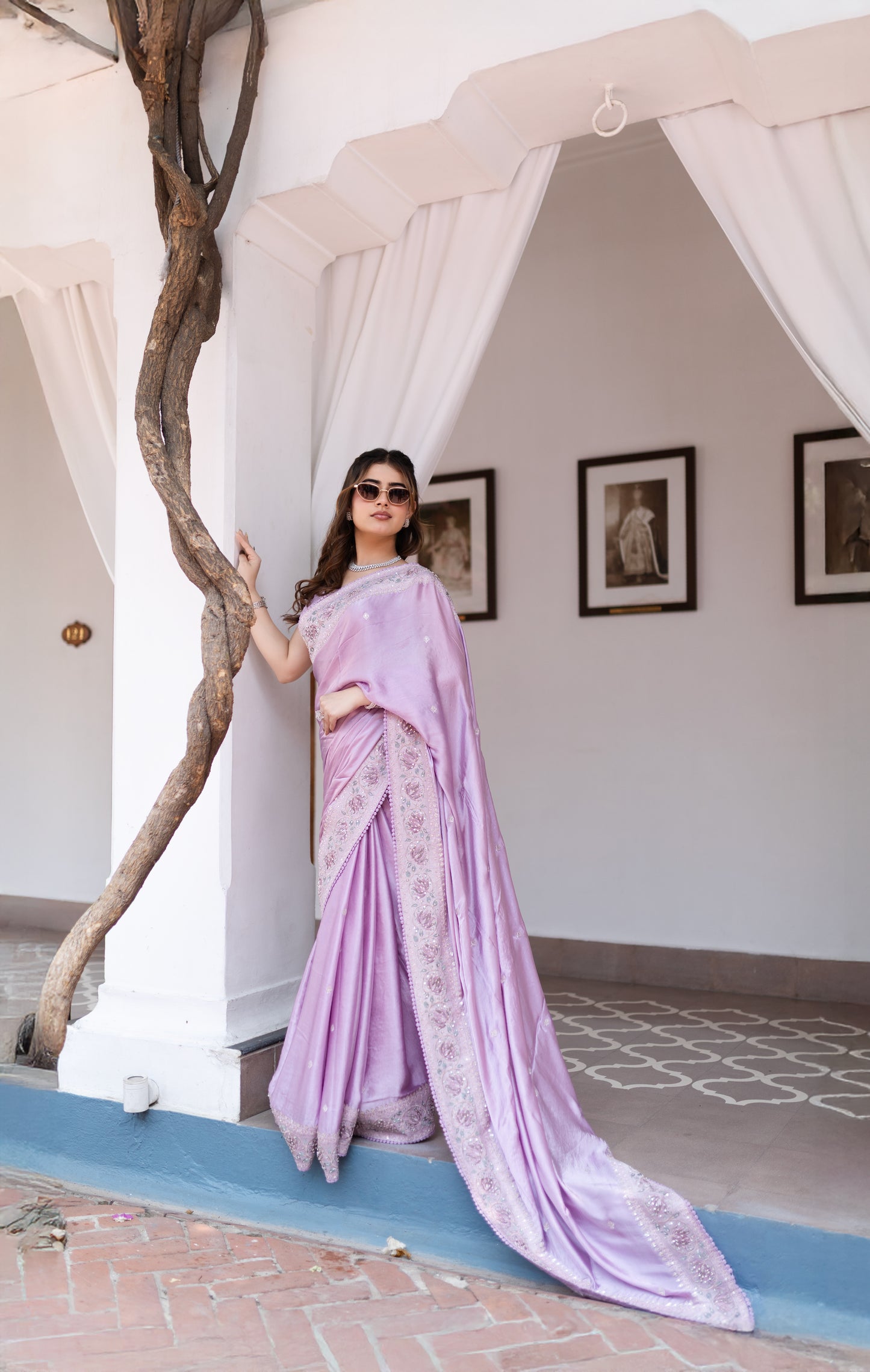 Lavender love saree
