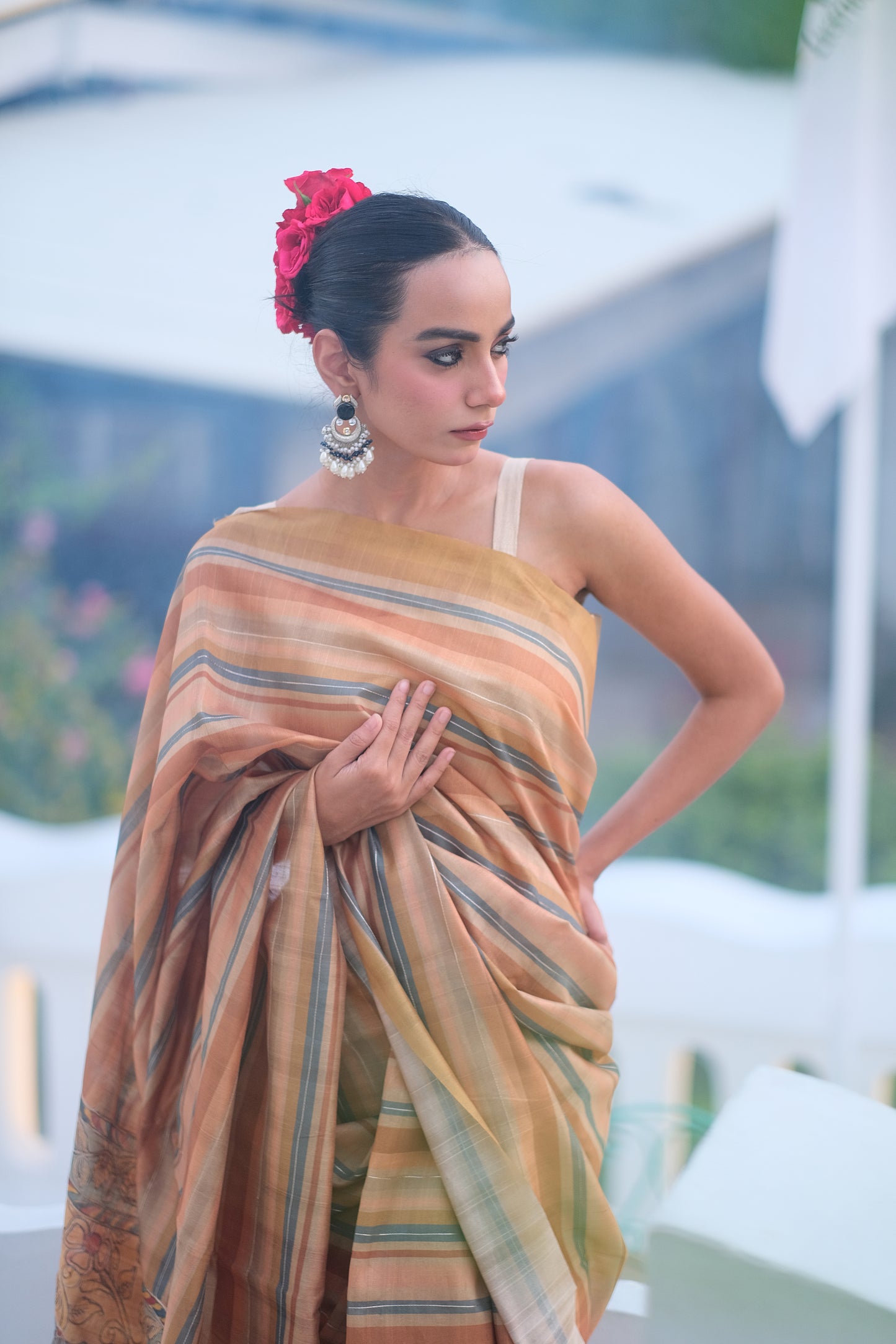 Tussar Kalamkari saree