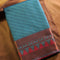 Blue kanchipuram Temple border  Saree