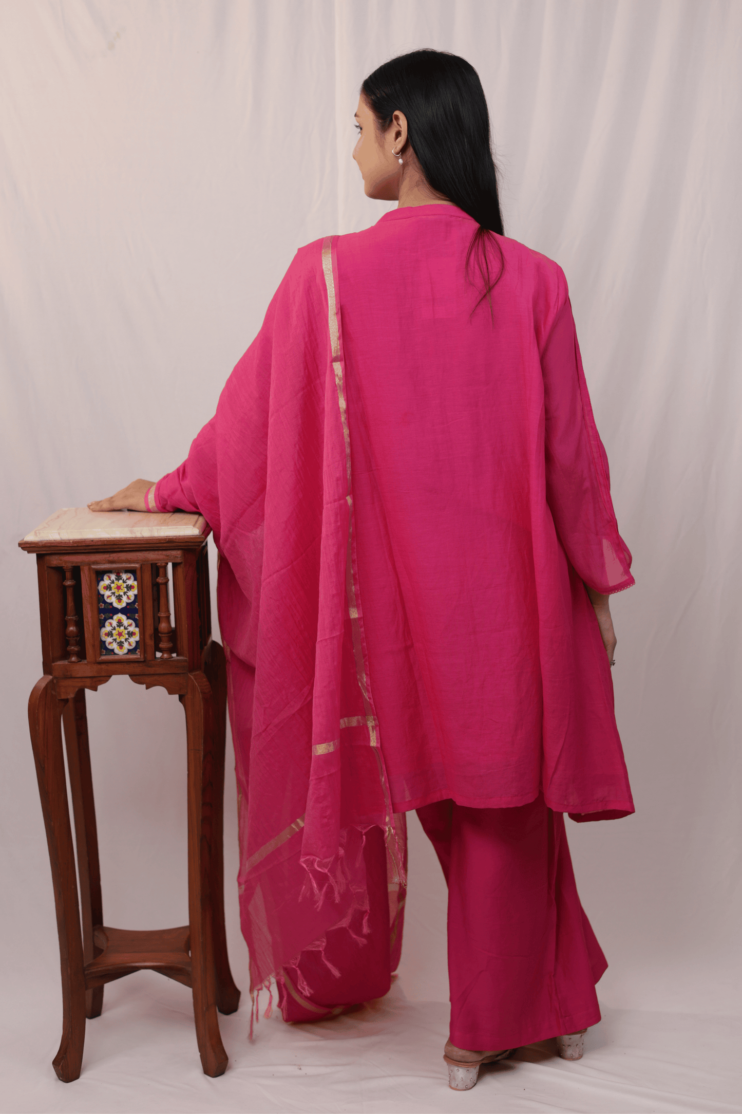 Applique work mulchanderi designer suit
