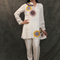 Applique work hand embroidered dola silk designer Co-ord set
