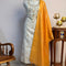 Banarasi Off-White and yellow Zardozi Hand Embroidered Unstitched Suit Set