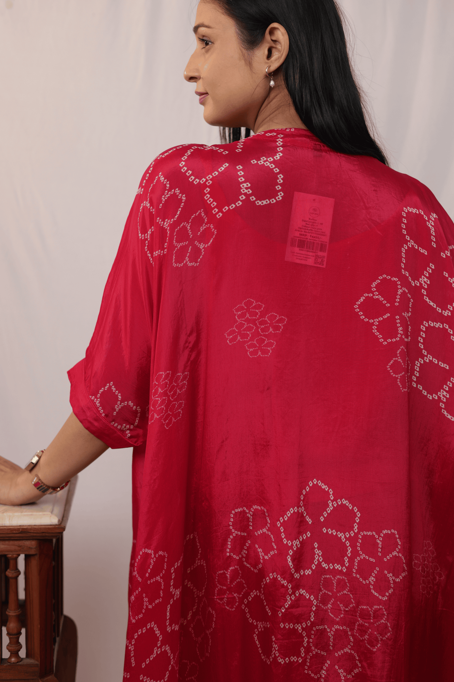 "Banjara" Bandhni Print Cowrie 3pc Kaftan Set