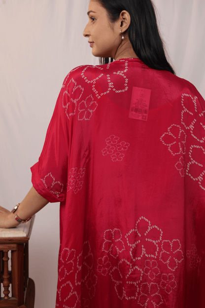 "Banjara" Bandhni Print Cowrie 3pc Kaftan Set