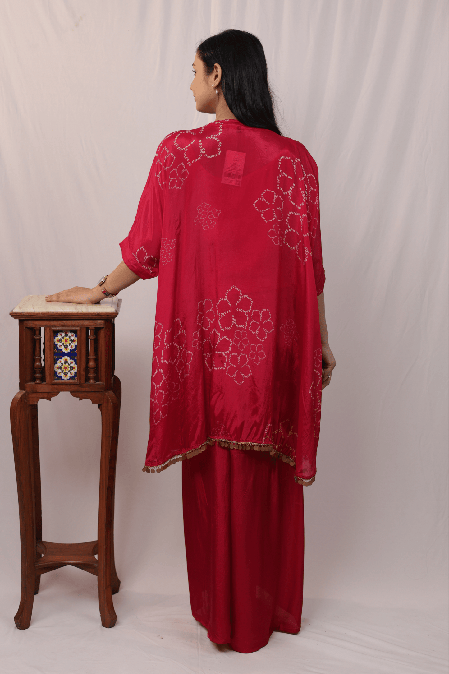 "Banjara" Bandhni Print Cowrie 3pc Kaftan Set