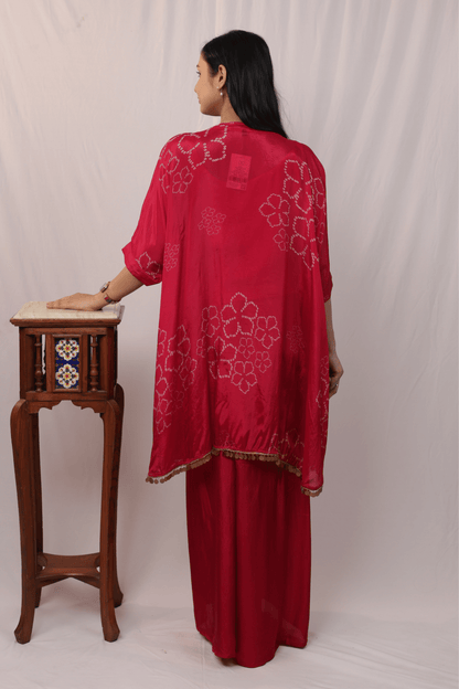 "Banjara" Bandhni Print Cowrie 3pc Kaftan Set