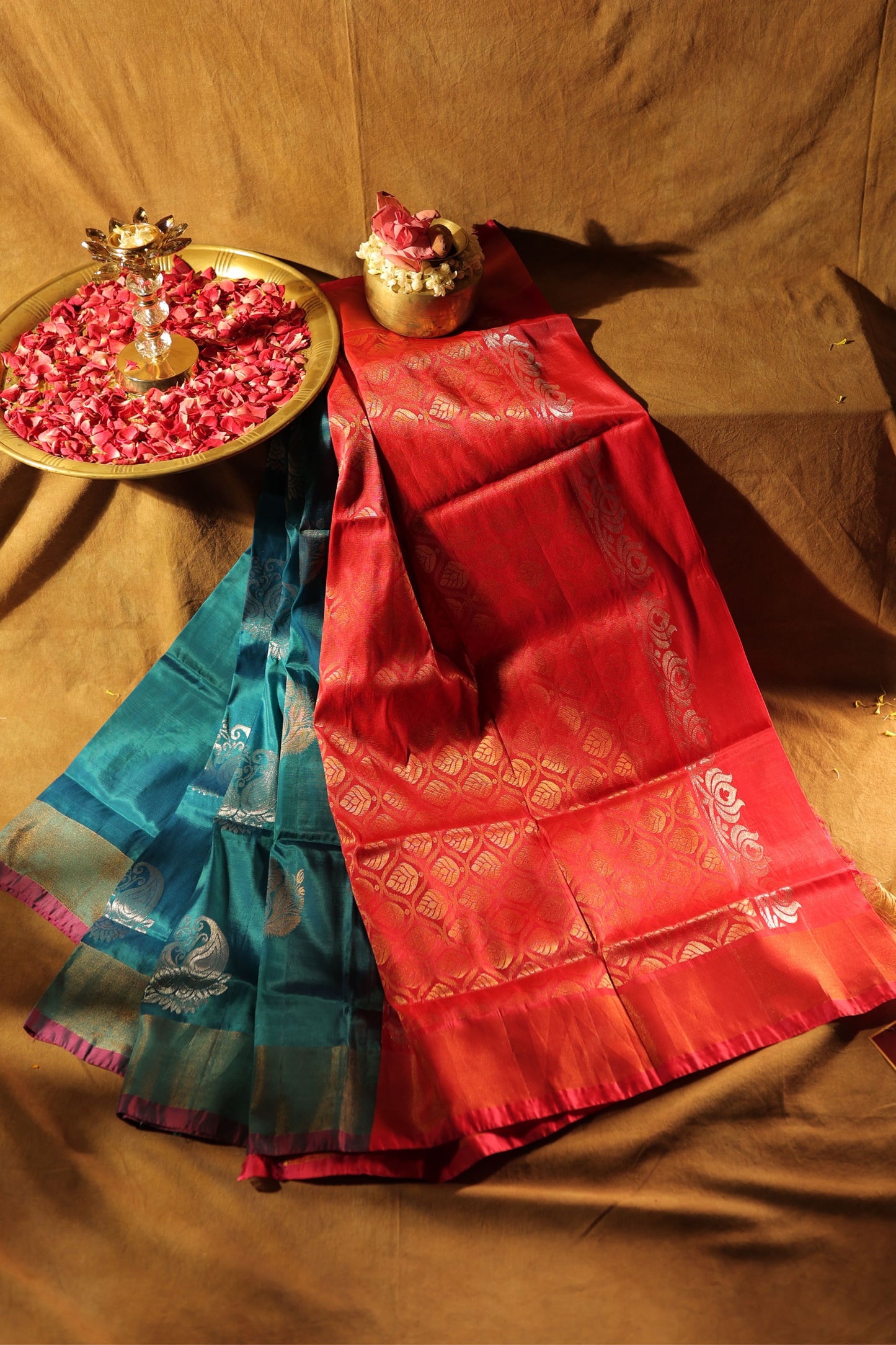Blue Kanchipuram Silk Zari Border Saree