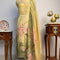 Chinon  Digital Printed Mustard Sequin Embroidered Unstitched Suit