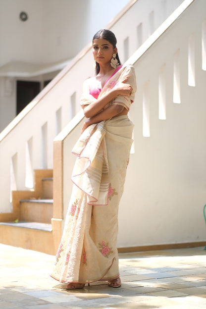 Tussar silk handloom saree