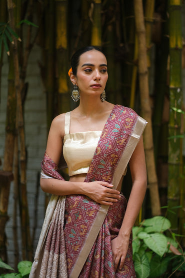 Tussar patola saree