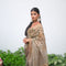 Linen kantha stitch saree