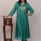 French knot multicolour embroidered mulchanderi Co-ord set
