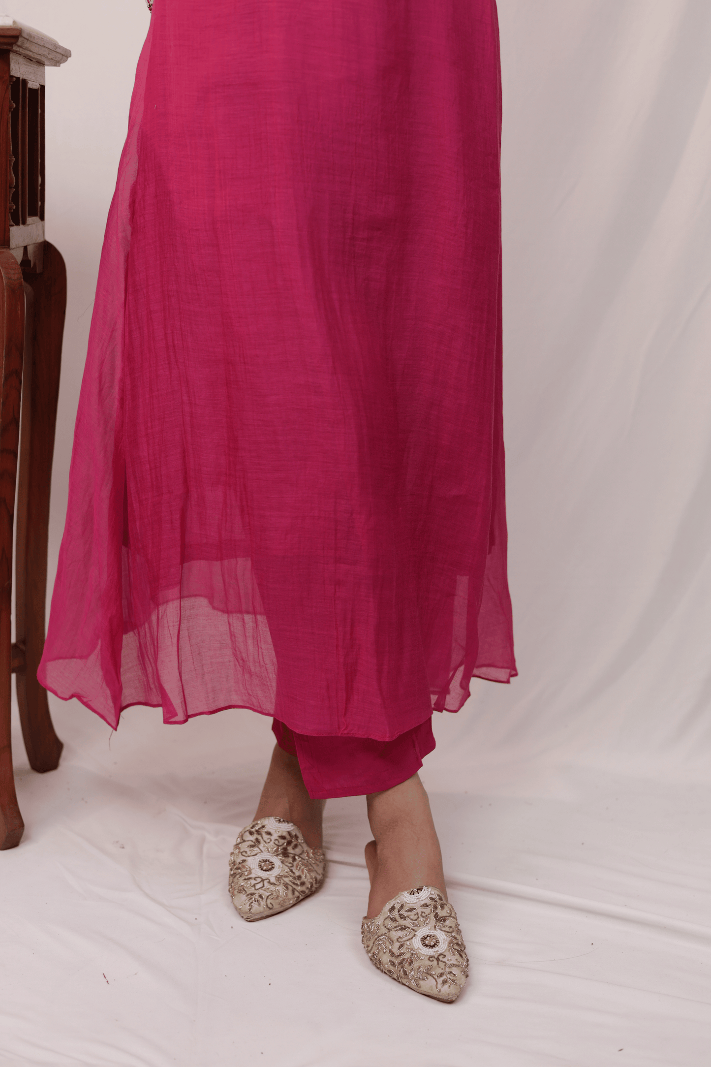 Gulabi charm handwork special Mulchanderi suit