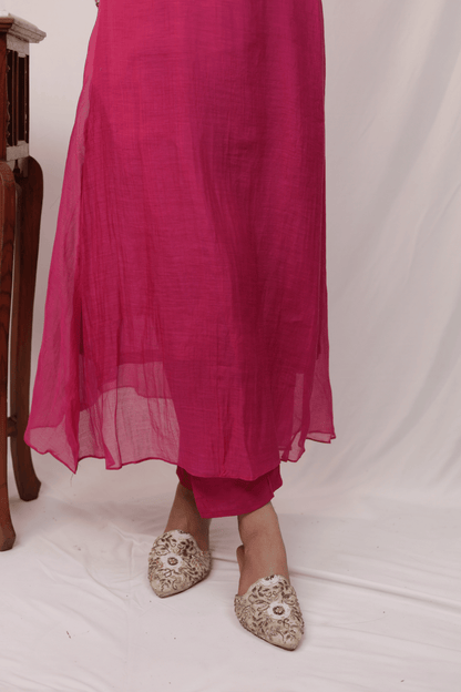 Gulabi charm handwork special Mulchanderi suit