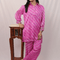 Hand embroidered pink leheriya Jaipuri Co-ord set