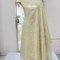 Linen beige pitta work Unstitched suit